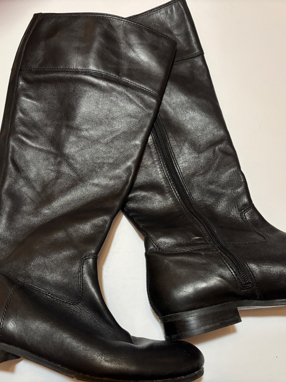 Women’s Arturo Chiang Black Leather Upper 3/4 in heel 14 in boot